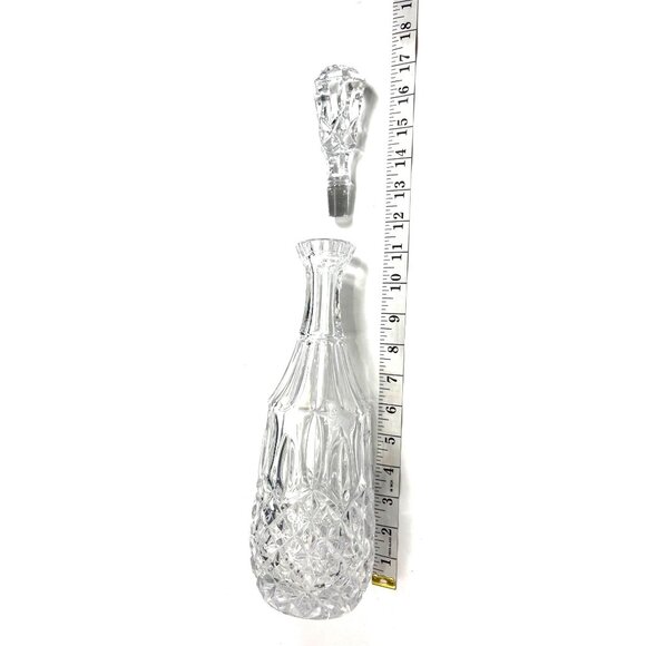 Vintage Crystal Cut Glass Decanter With Stopper 13" Tall Elegant Design For Whis - Picture 3 of 8